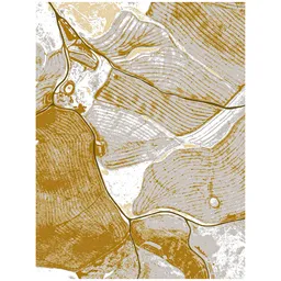 Golden Crackle Art Carpet