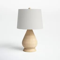 Curved Rattan Table Lamp