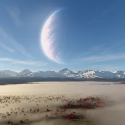 Mountain Landscape Sci-fi Planet Sky