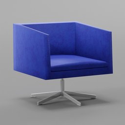 Square blue armchair