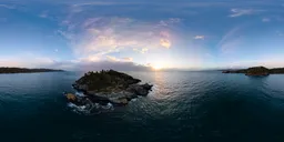 Sunset Aerial Ocean Coast