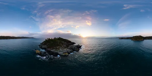 Sunset Aerial Ocean Coast