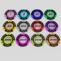 Casino chips crown Blender Edition III