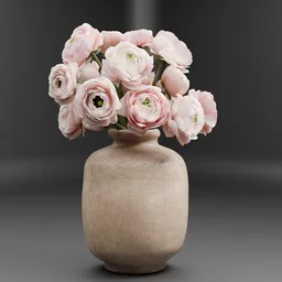 Pink Flower Bouquet Vase