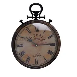 "Rustic wall clock 3D model for Blender 3D - featuring Roman numerals and rustic design. Perfect for decoration. Official product photo in 16:9 aspect ratio."