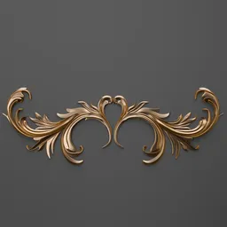 Ornate 3D classic-style model for decorative detailing in Blender 3D projects.