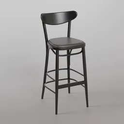 Banana Barstool B123 - Black Grain