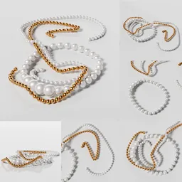 Pearls bracelet and garland