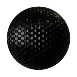 Reflective carbon fiber-like metal texture for 3D materials in Blender and PBR applications.