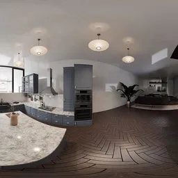 Modern Interior with Open Kitchen