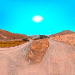 Dry Highland Trails Hills Landscape