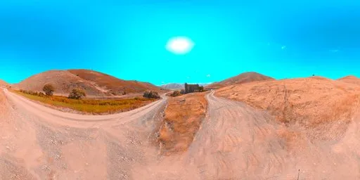Dry Highland Trails Hills Landscape