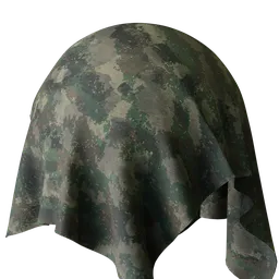 Camouflage Green Woodland Fabric