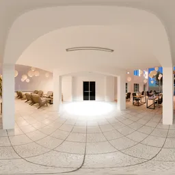Public Hall Interior HDRi at Dusk