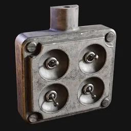 Vintage Industrial 2x2 Light Switch