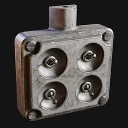 Vintage Industrial 2x2 Light Switch