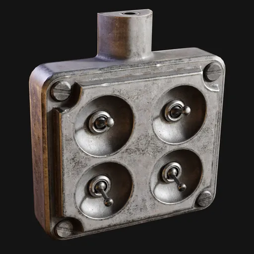 Vintage Industrial 2x2 Light Switch