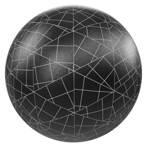 High-resolution PBR black checkered tile material for 3D modeling in Blender and other software.