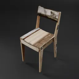 Distressed Painted Wooden Chair