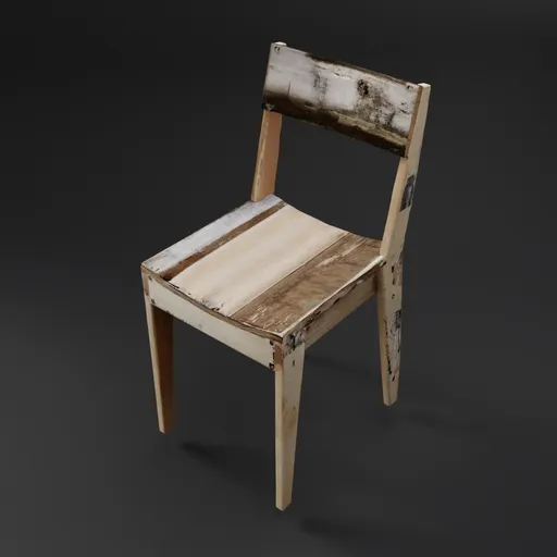 Distressed Painted Wooden Chair