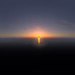 Sunset Red Sun HDR