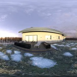 Garden Winter Morning