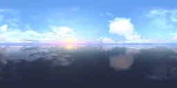 Romantic sky, visible sun