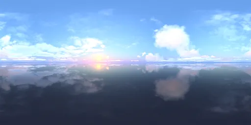 Romantic sky, visible sun