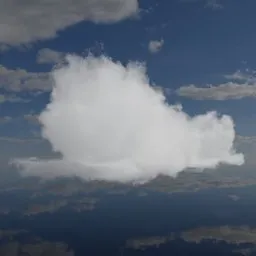 White Puffy Cumulus Cloud VDB
