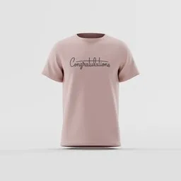 'Congratulations' Script T-Shirt Mockup