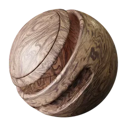 High-resolution PBR smart light walnut wood texture for 3D Blender material, with detailed wood grain patterns for realistic rendering.