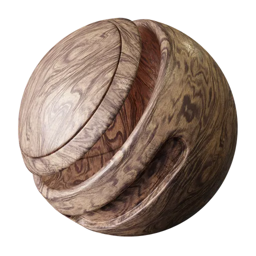 High-resolution PBR smart light walnut wood texture for 3D Blender material, with detailed wood grain patterns for realistic rendering.