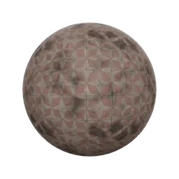 High-resolution dirty diamond pattern PBR floor tile texture for 3D modeling in Blender.