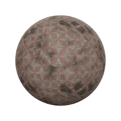 High-resolution dirty diamond pattern PBR floor tile texture for 3D modeling in Blender.