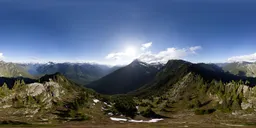 Aerial Canadian Mountain Landscape