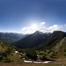 Aerial Canadian Mountain Landscape