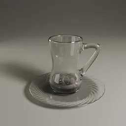 Glass and saucer