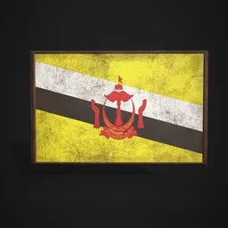 Brunei Flag Picture Frame