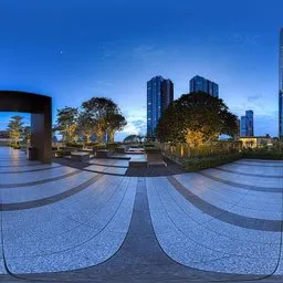 Square at night