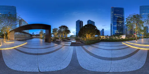 Square at night