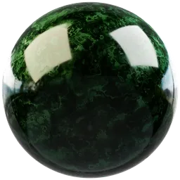 High-quality PBR green marble texture for 3D modeling and rendering in Blender.