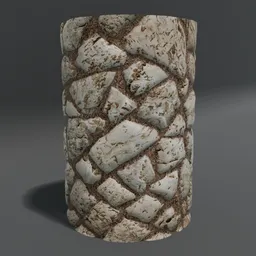 Stone Cylinder Post Pillar Quartz