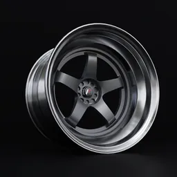 Detailed 3D model of a high-resolution rim designed for Blender, suitable for game asset development.