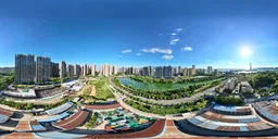 Highsky building green tree cloud