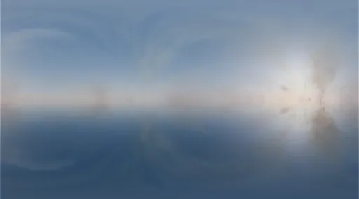 Soft Blue Overcast Sky with Sun Rays