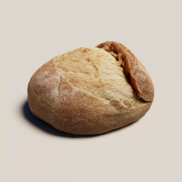 "High-quality and realistic 3D model of a loaf of bread, perfect for close-up shots. Created using Blender 3D software and featuring 8K textures. Ideal for food and product displays."