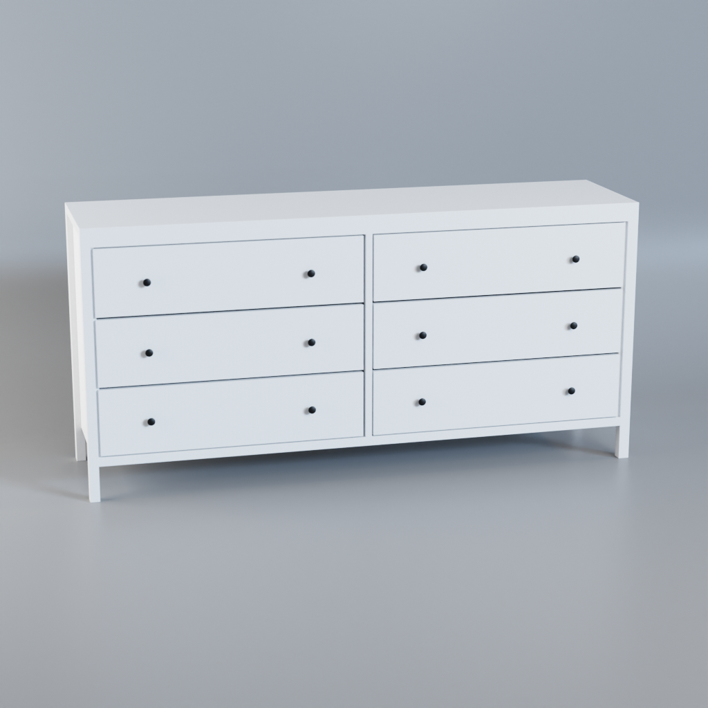 Ikea koppang commode with 6 drawers FREE Commodes models BlenderKit