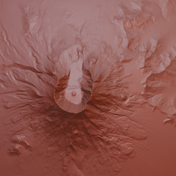 Detailed 3D sculpting brush creating a volcano with an erupted side texture, compatible with Blender 3D for landscape modeling.
