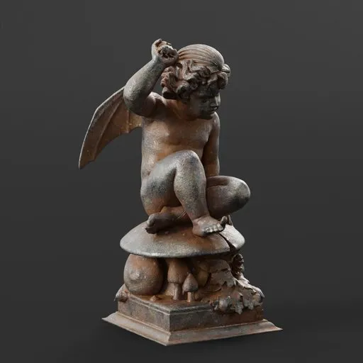 statue of Iron Puck on Toadstool