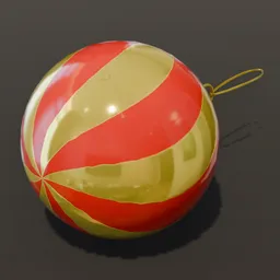 Christmas Ball Red Golden